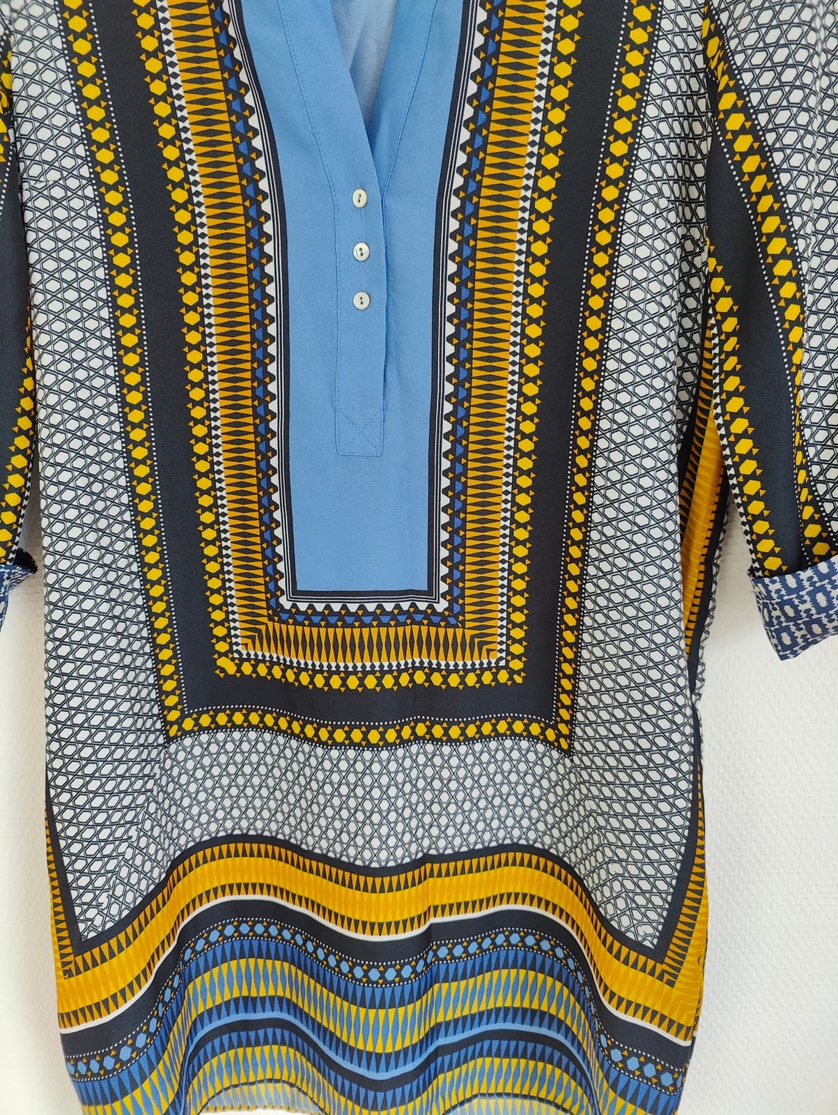 Robe à imprimé géométrique bleu Zara – Taille S — photo 3