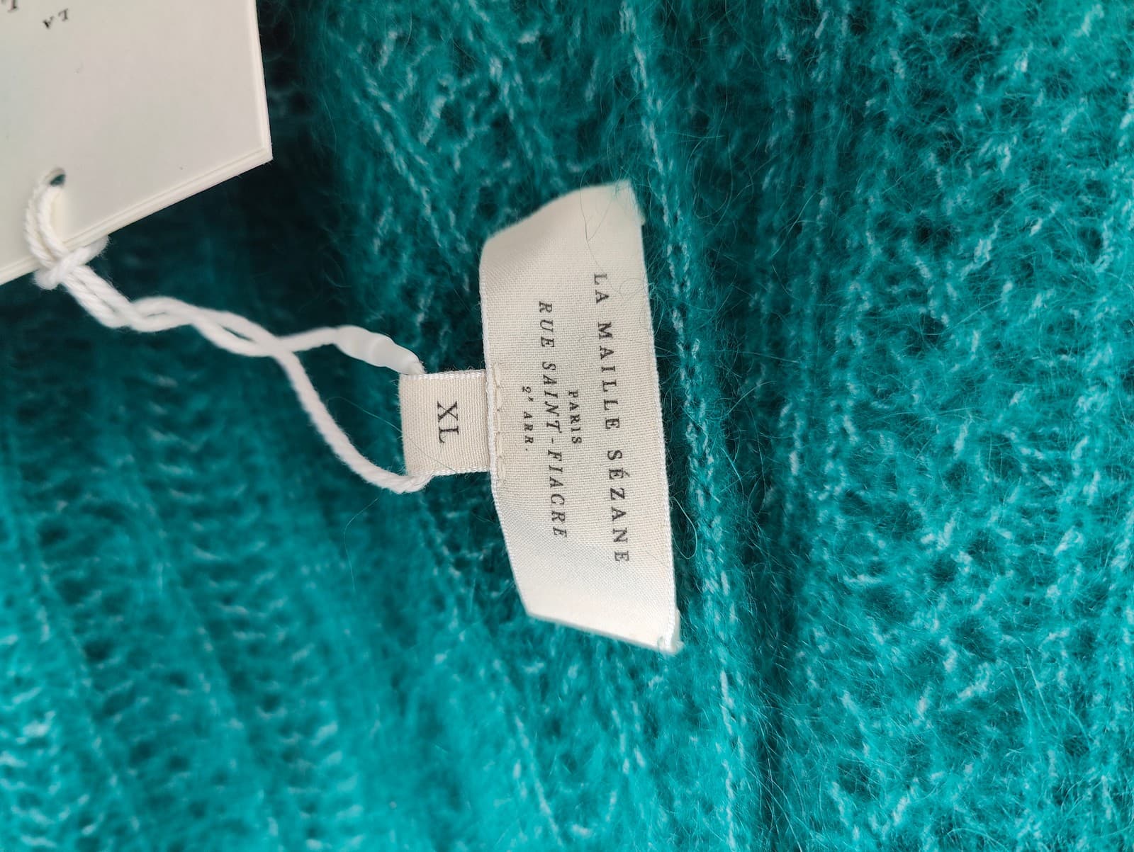 Pull ajouré vert émeraude Sézane – Taille XL — photo 5
