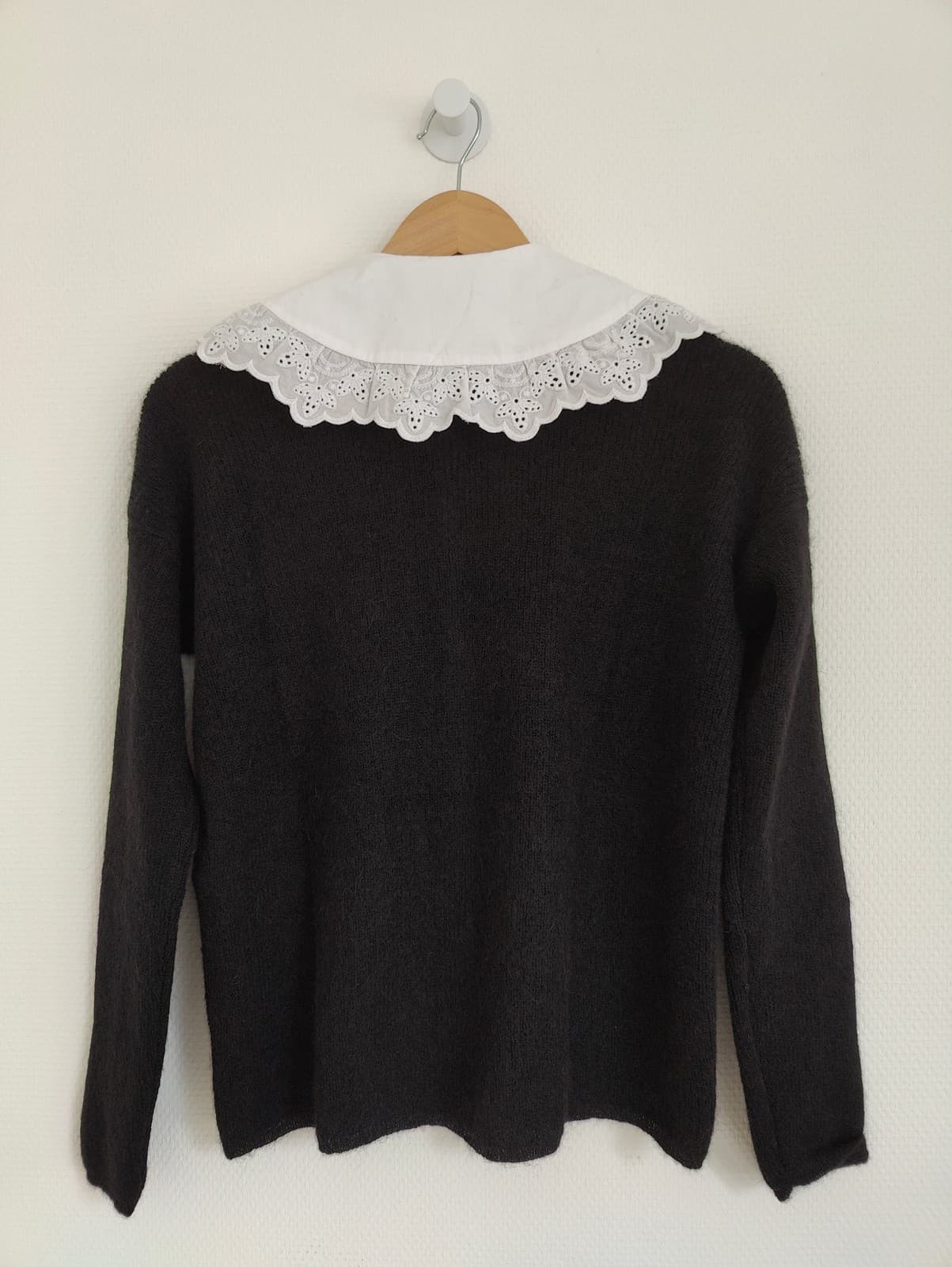 Gilet Sézane noir à col Claudine – Taille S — photo 4