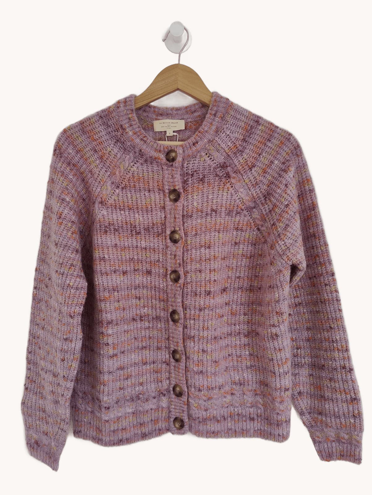 Gilet en maille lilas chinée Sézane – Taille S — photo 1