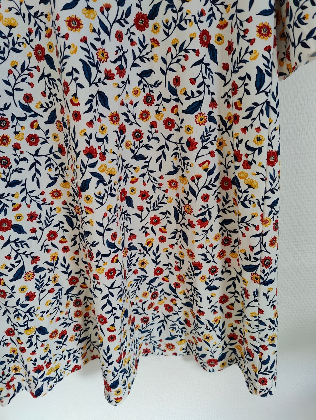 Robe fleurie écrue manches 3/4 Mango – Taille S — photo 3