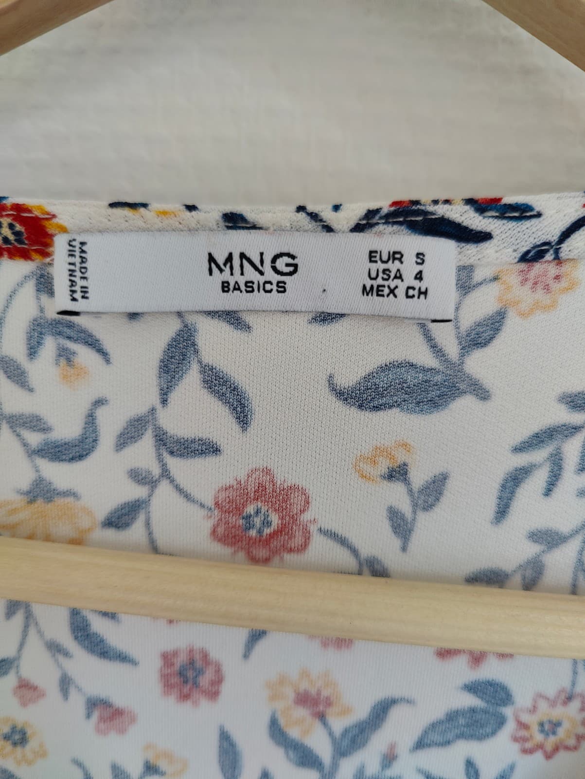 Robe fleurie écrue manches 3/4 Mango – Taille S — photo 4
