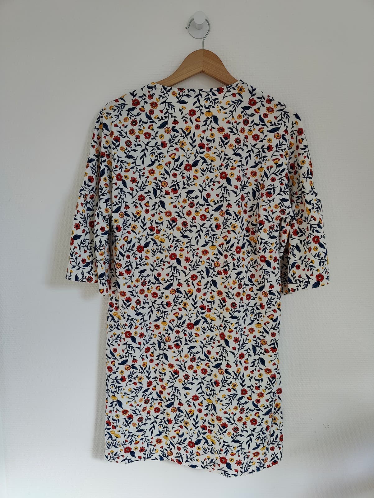 Robe fleurie écrue manches 3/4 Mango – Taille S — photo 5