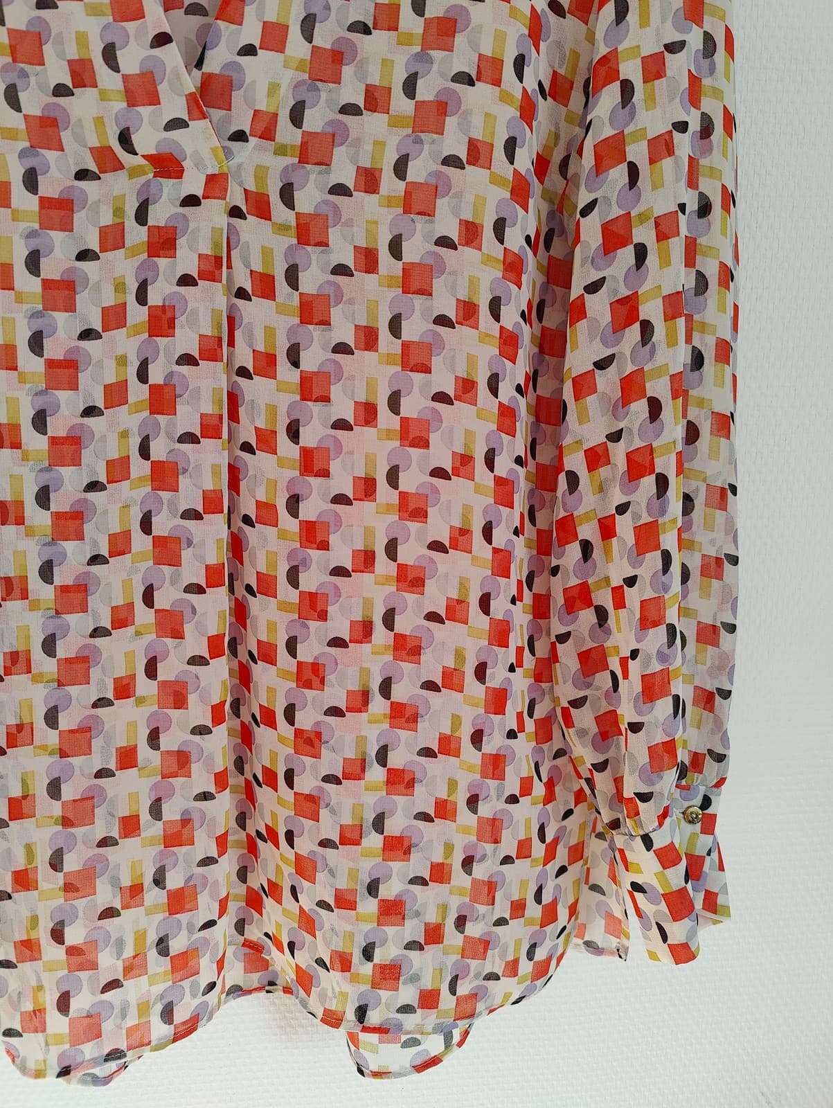 Blouse fluide à motif géométrique Zara – Taille XS — photo 3