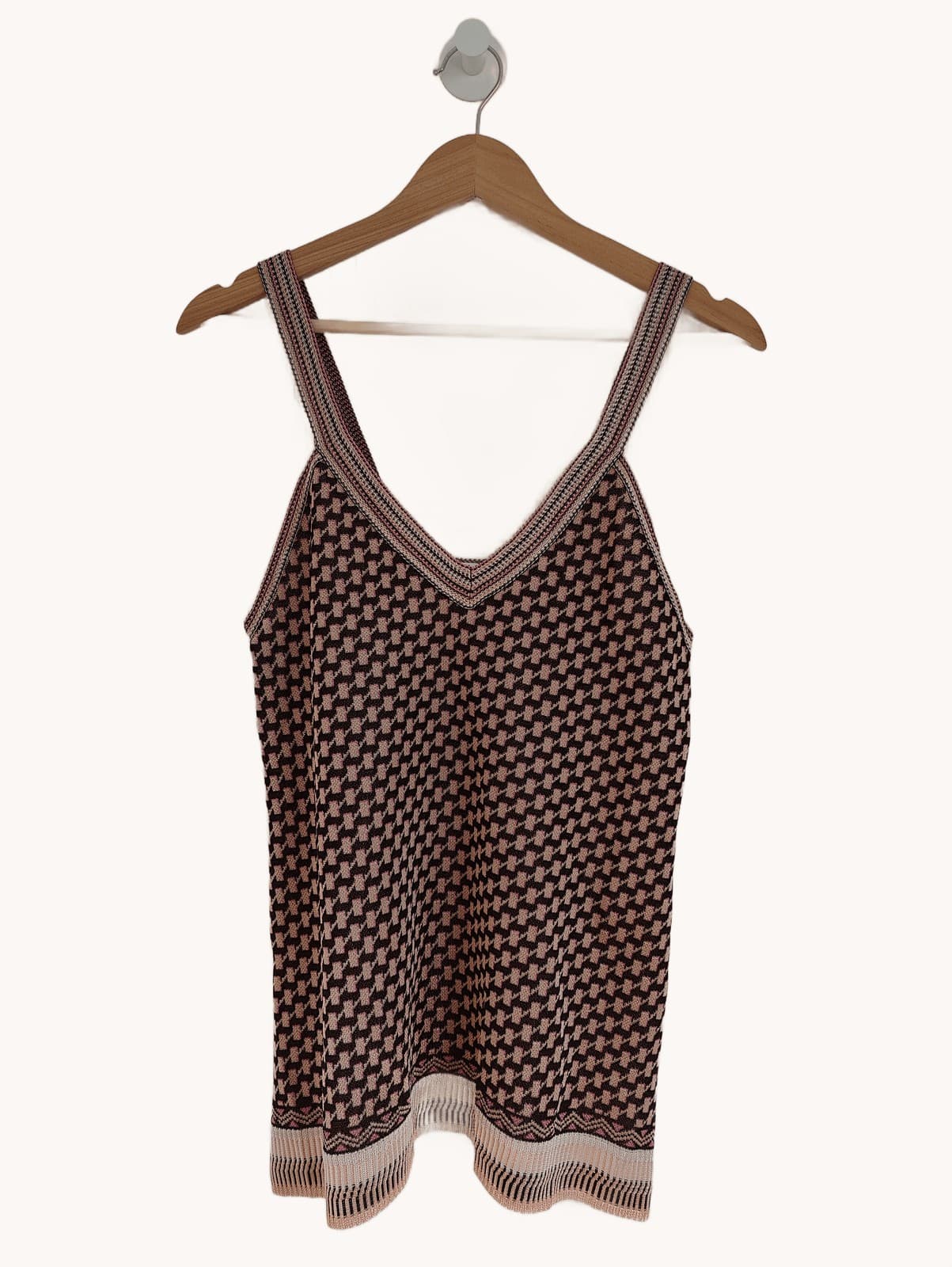 Top de malha jacquard com alças Zara – Tamanho S