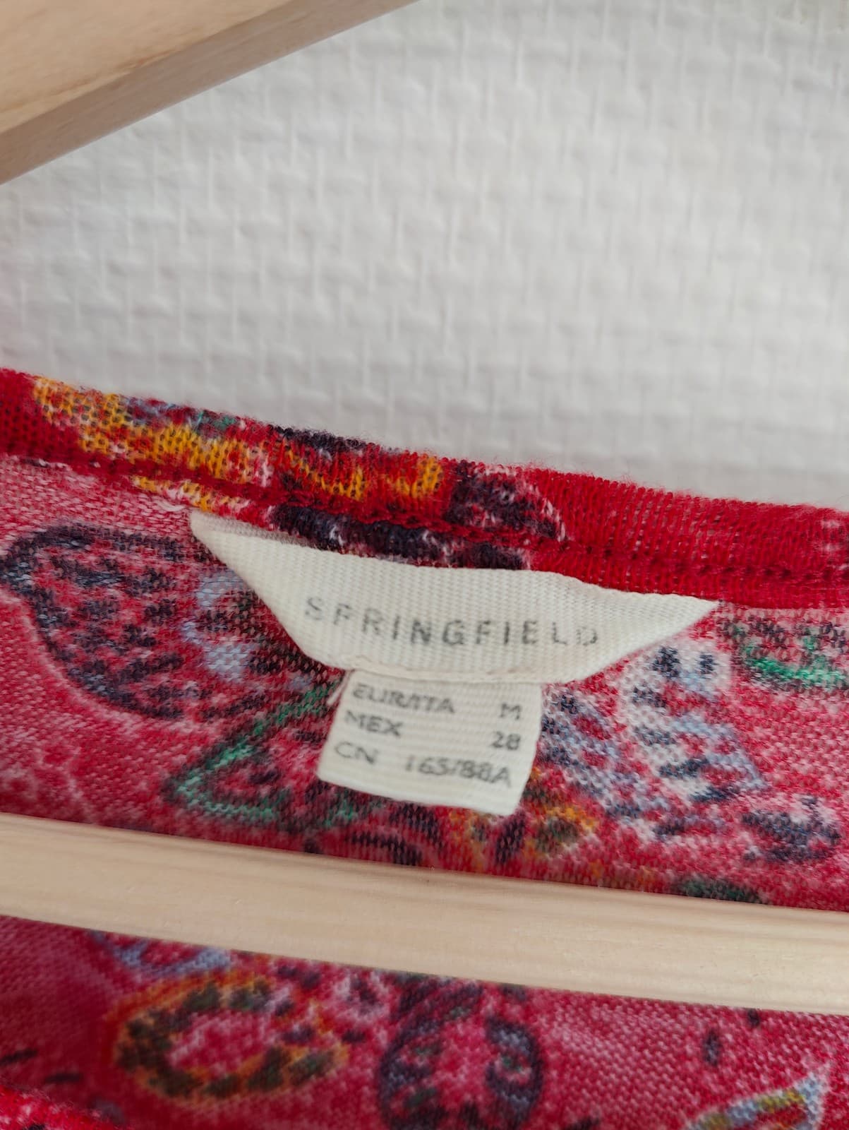 Top bohème rouge à motif cachemire Springfield – Taille M — photo 4