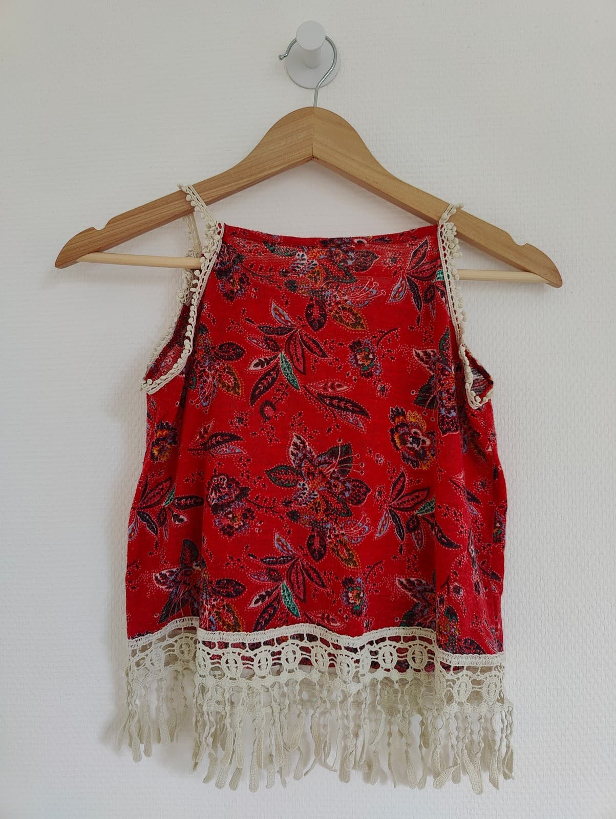 Top bohème rouge à motif cachemire Springfield – Taille M — photo 5