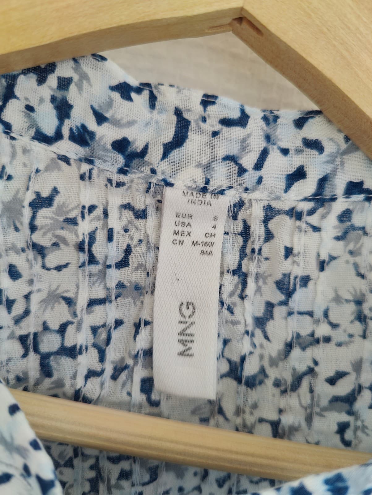 Blouse fleurie bleue Mango – Taille S — photo 4
