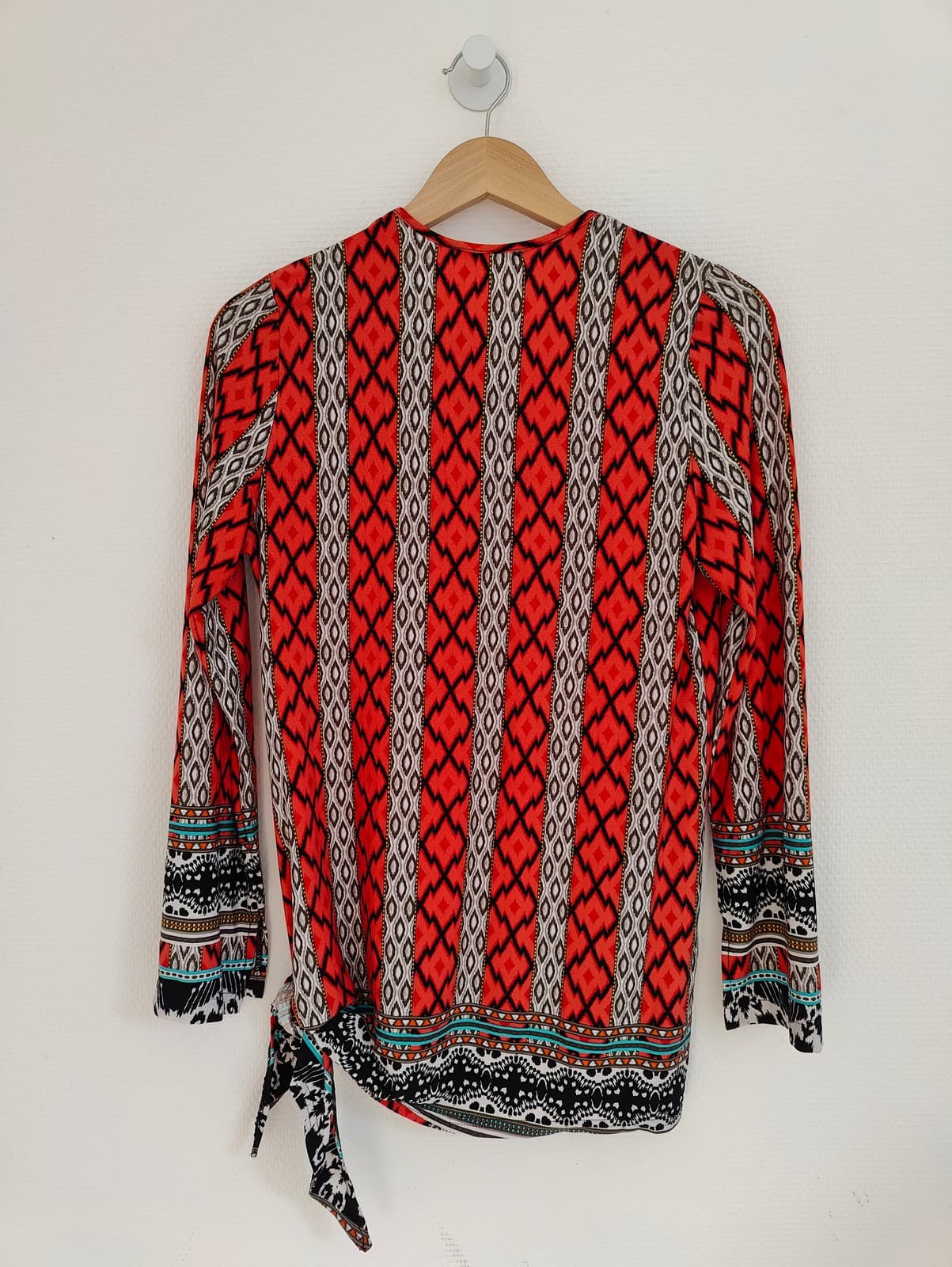 Blouse takezo rouge à motifs ethniques – Taille S — photo 5