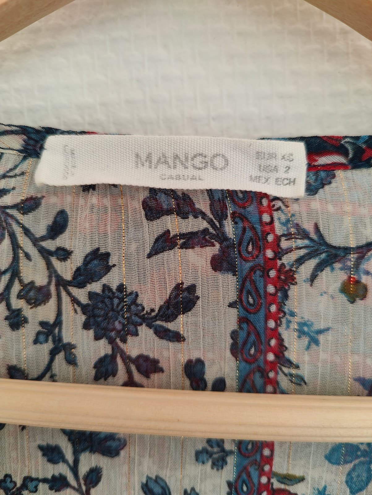Blouse imprimé patchwork Mango – Taille XS — photo 4