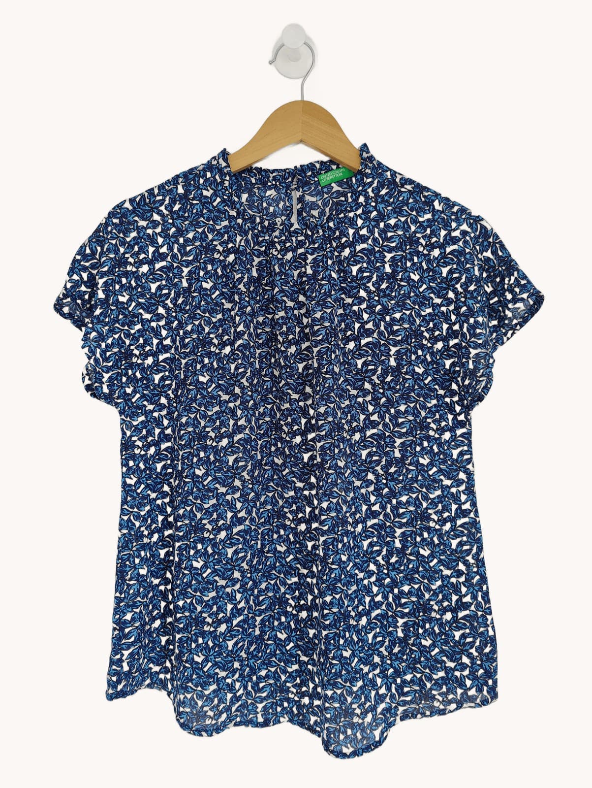 Blouse fleurie bleue United Colors of Benetton – Taille S — photo 1