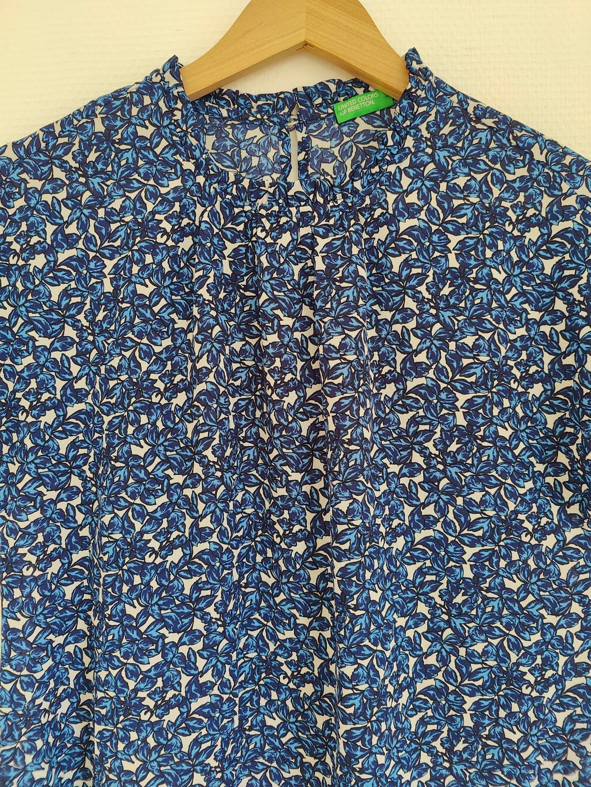Blouse fleurie bleue United Colors of Benetton – Taille S — photo 2
