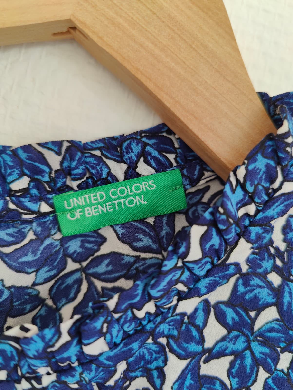 Blouse fleurie bleue United Colors of Benetton – Taille S — photo 4