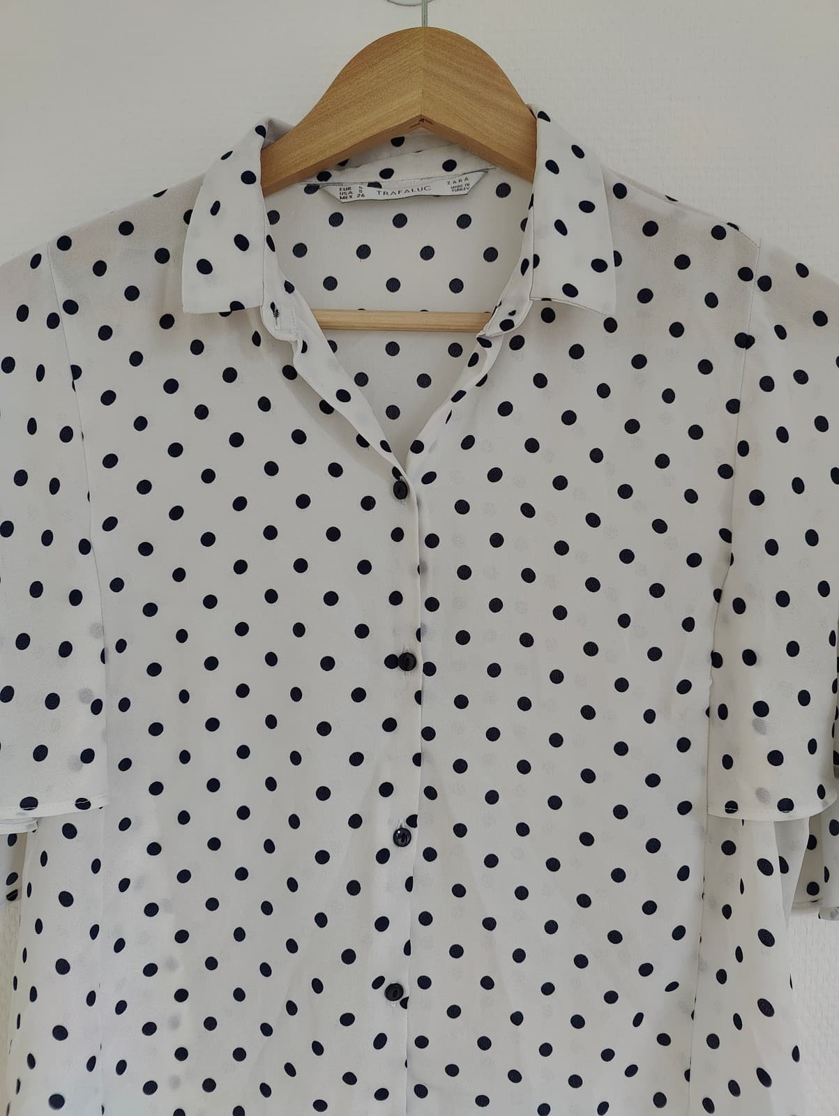 Chemise à pois blanche et noire Zara – Taille S — photo 2