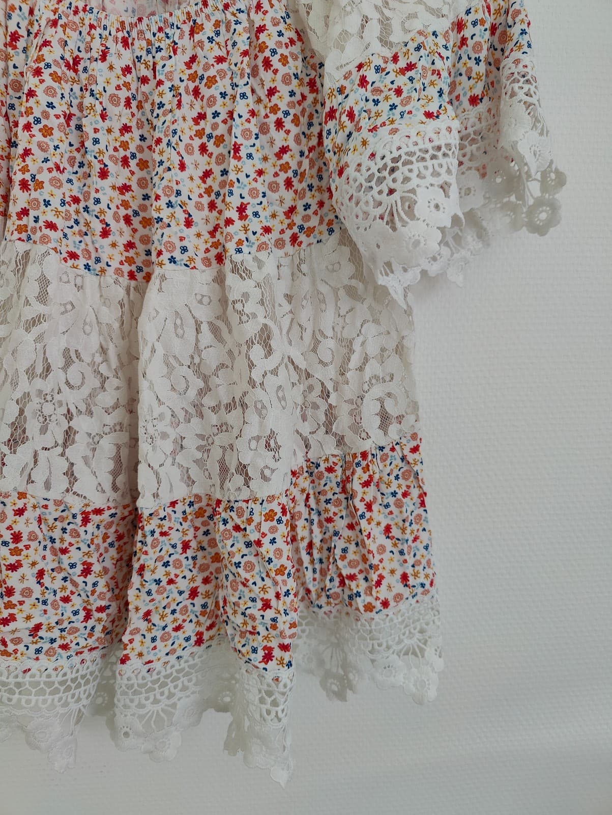 Blouse en dentelle et imprimé fleuri Monte Rose – Taille S — photo 3