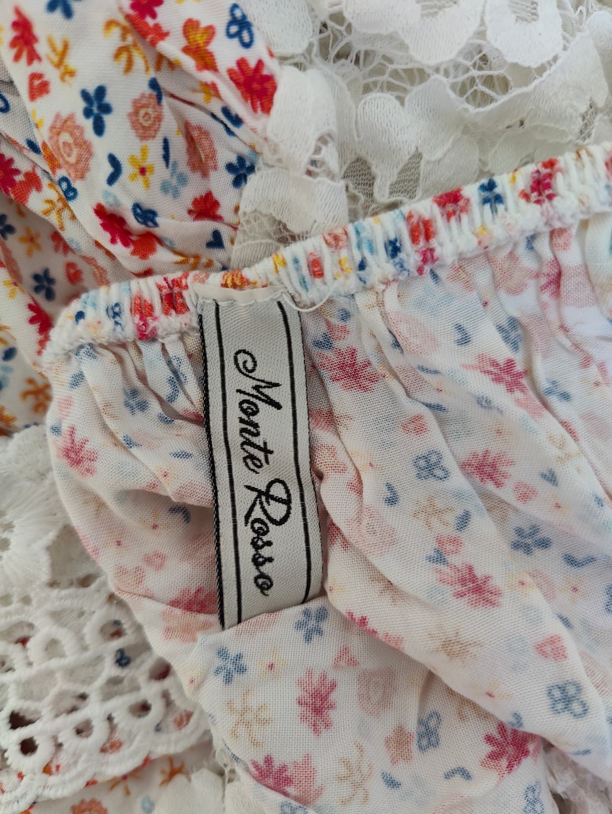 Blouse en dentelle et imprimé fleuri Monte Rose – Taille S — photo 5