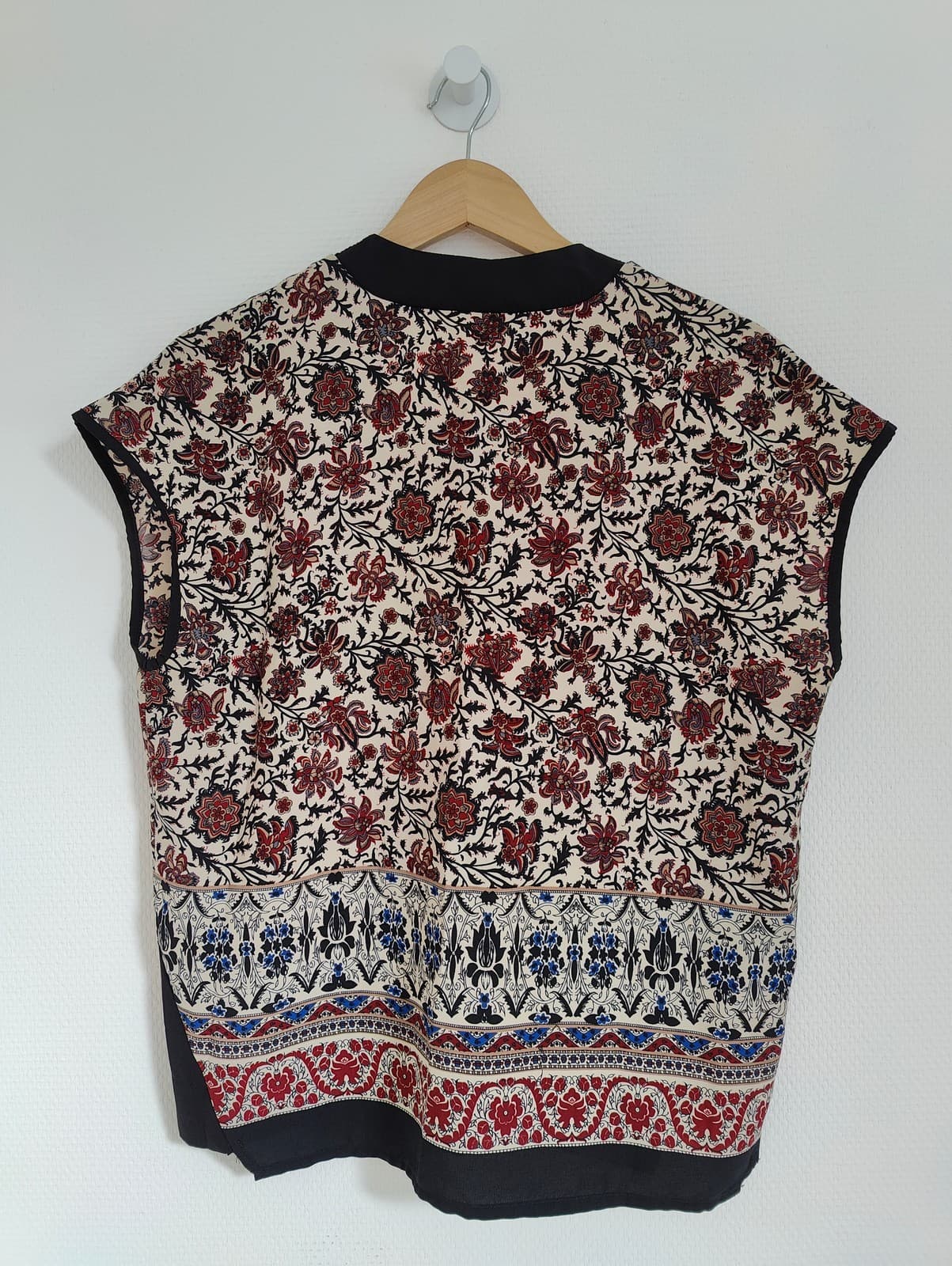 Blouse sans manches à nouer fleuri Naf Naf – Taille 38 — photo 5