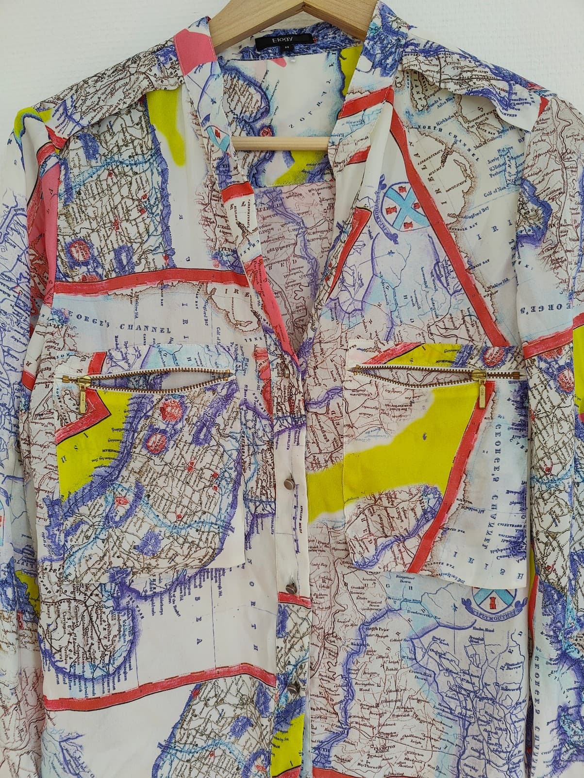 Chemise imprimé carte du monde Elogy – Taille M — photo 2