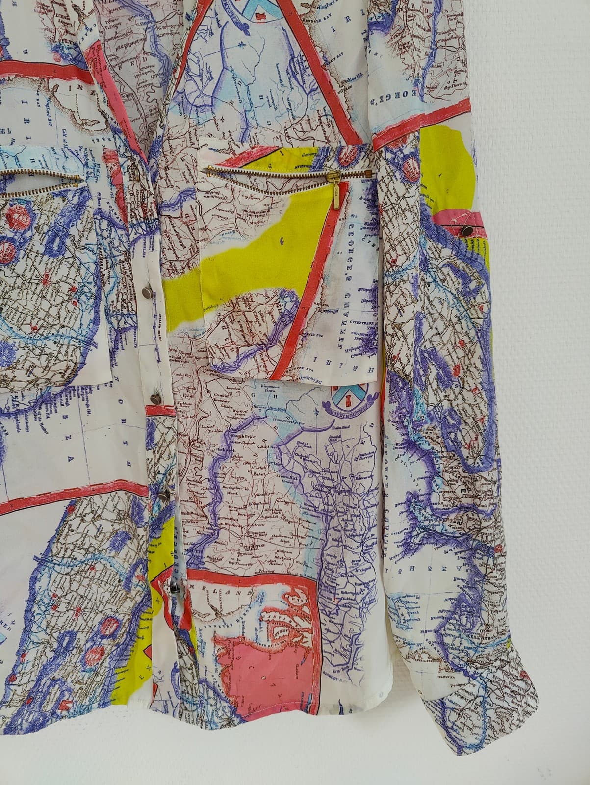 Chemise imprimé carte du monde Elogy – Taille M — photo 3