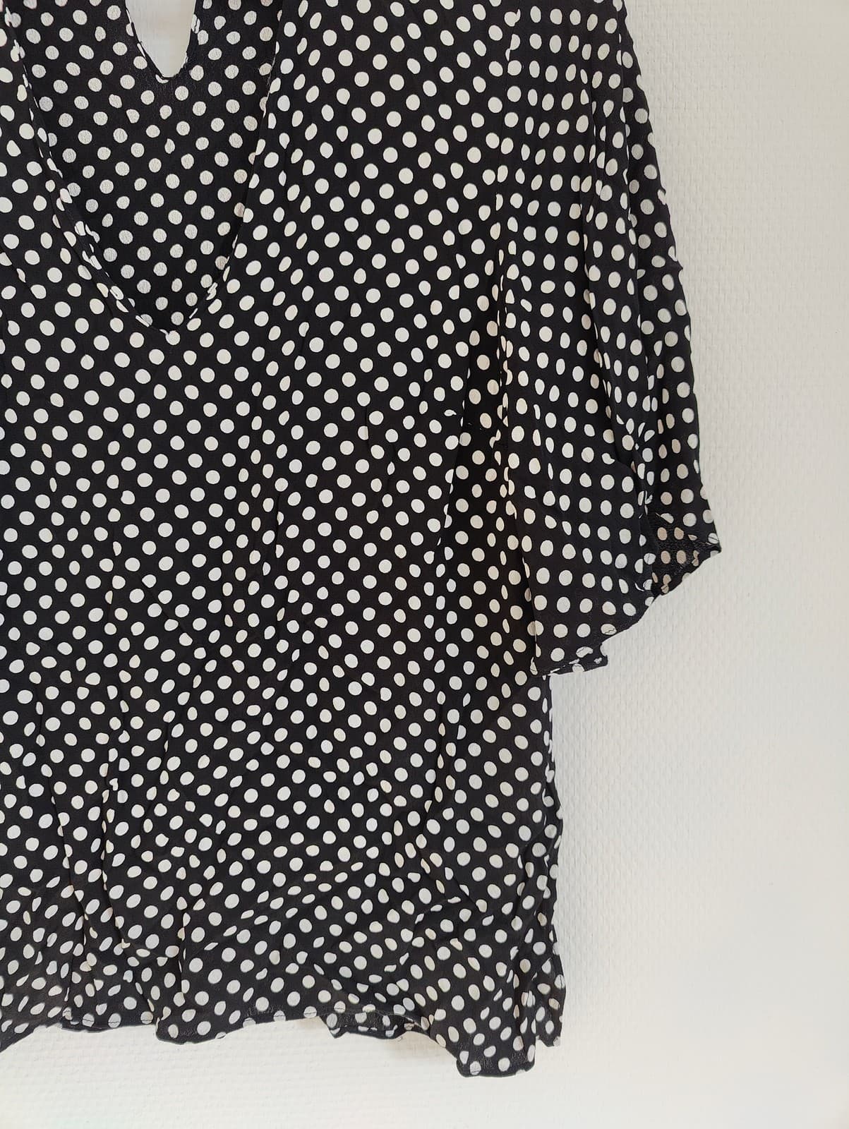 Blouse à pois noir et blanc Zara – Taille S — photo 3
