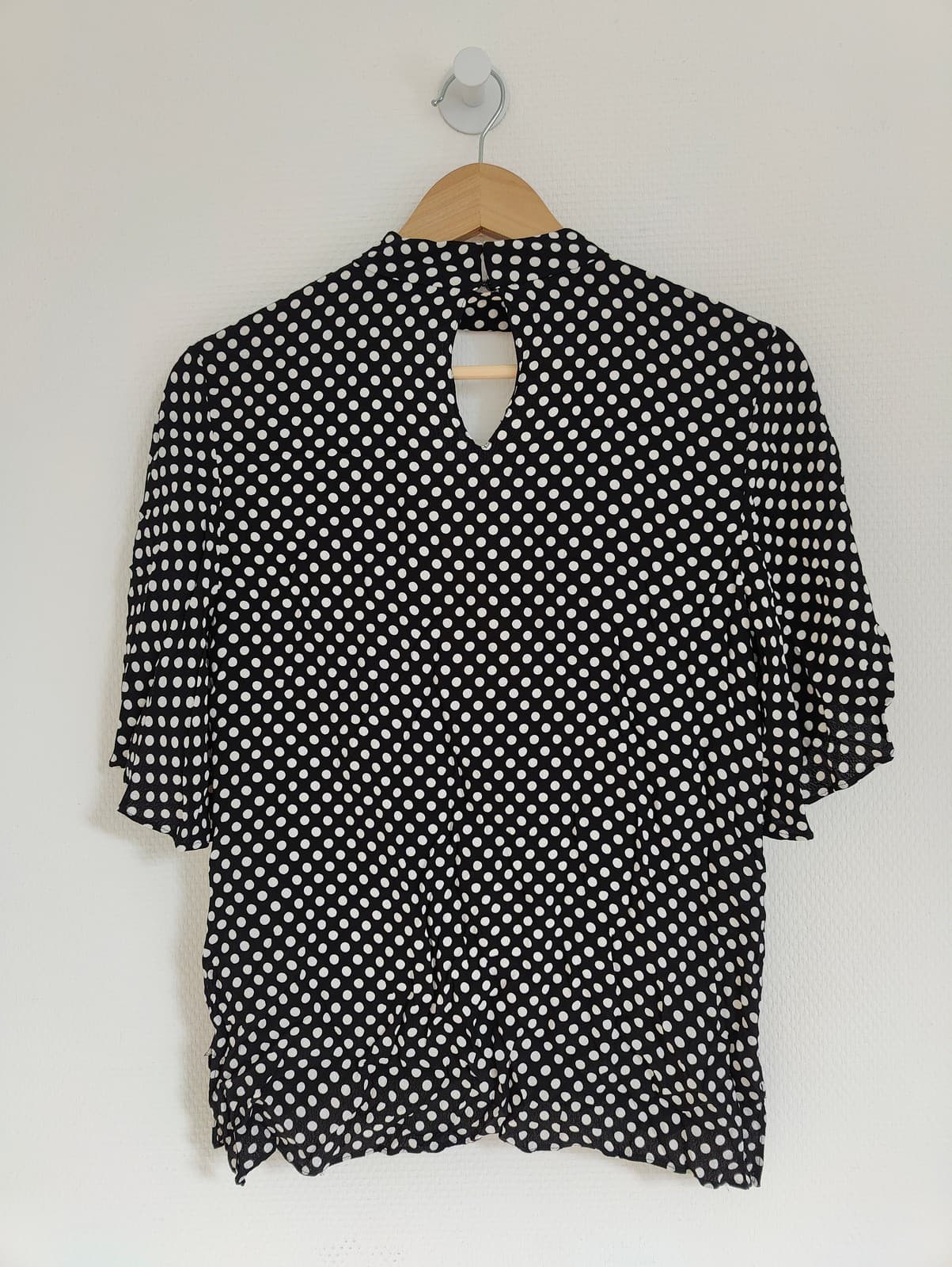 Blouse à pois noir et blanc Zara – Taille S — photo 4