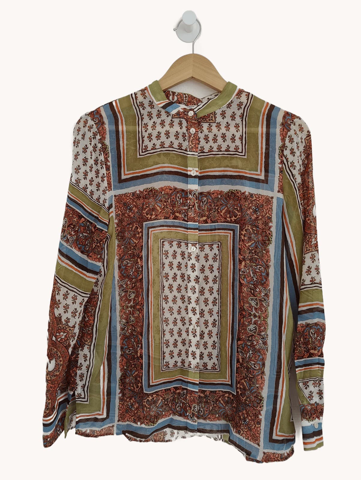 Chemise à imprimé foulard patchwork Mango – Taille S — photo 1