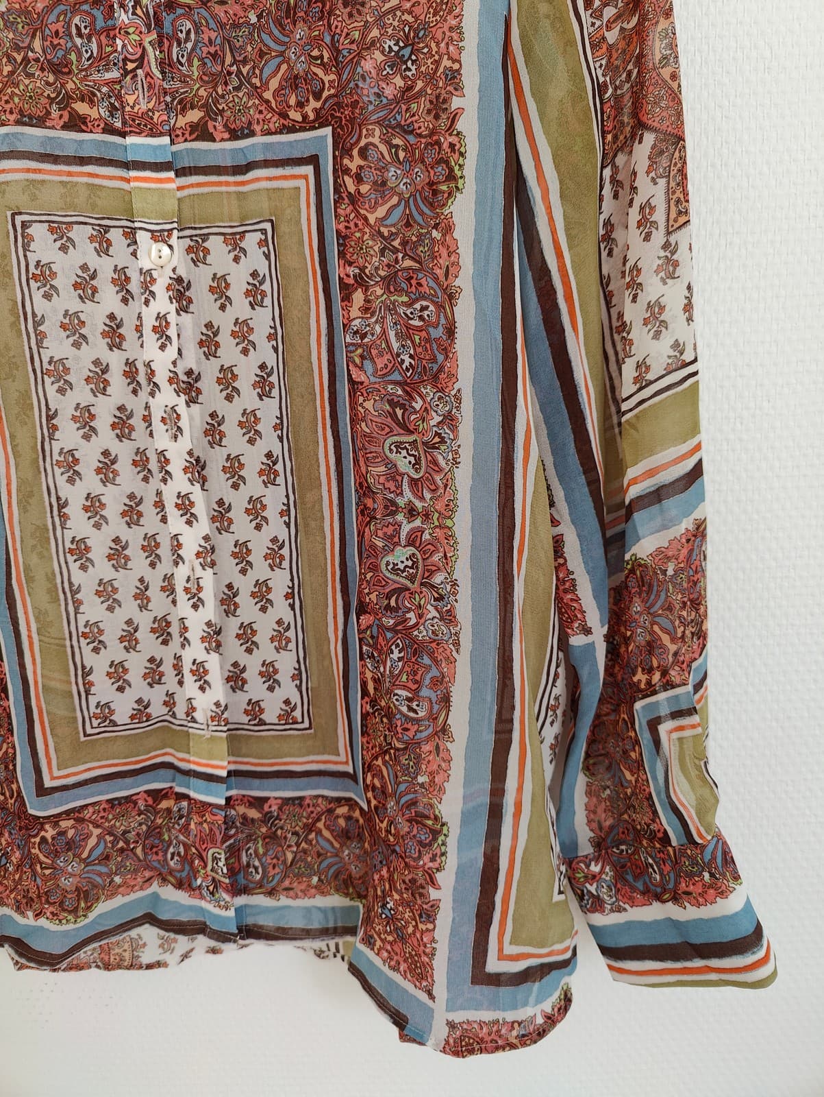 Chemise à imprimé foulard patchwork Mango – Taille S — photo 3