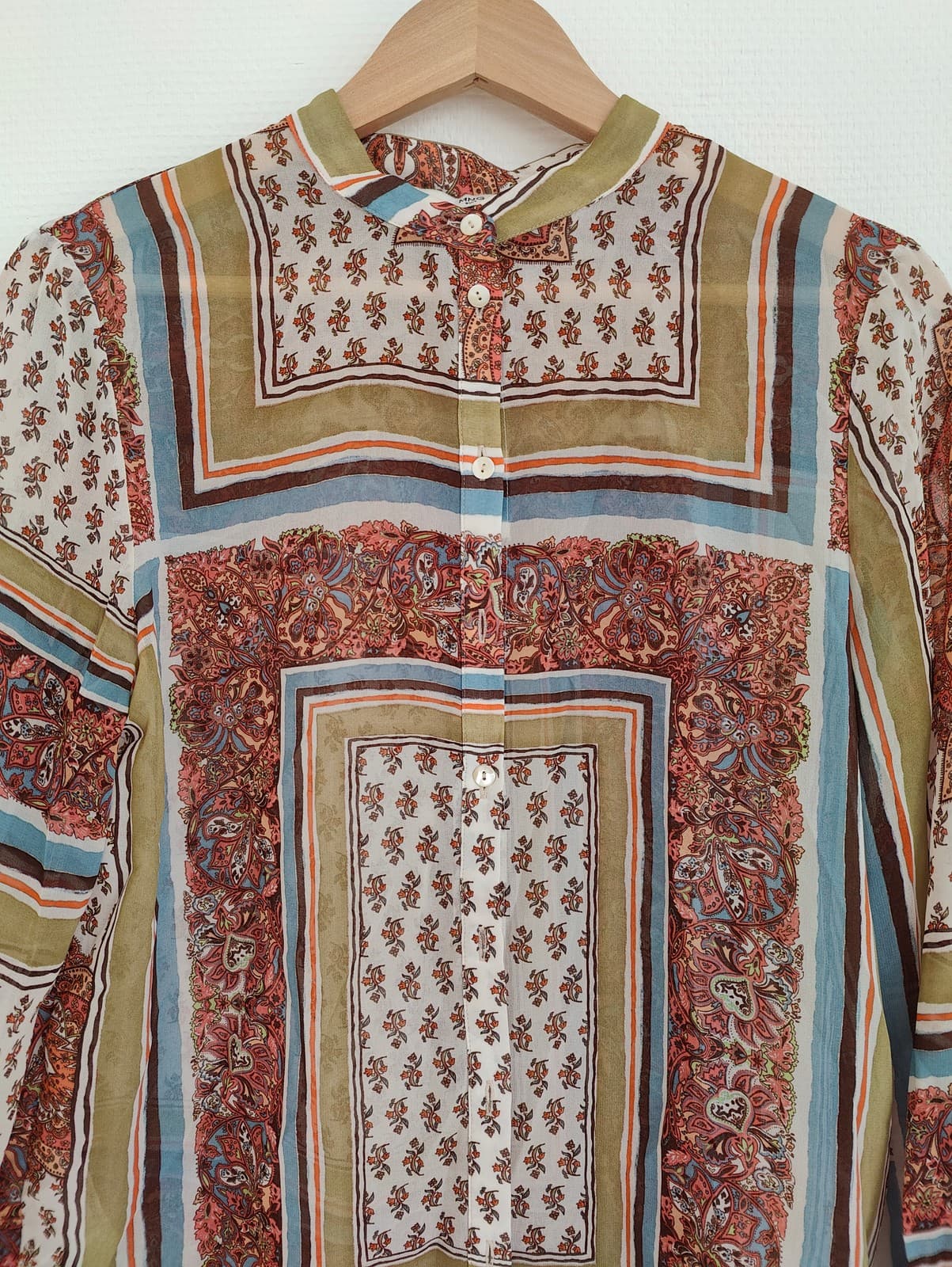 Chemise à imprimé foulard patchwork Mango – Taille S — photo 2