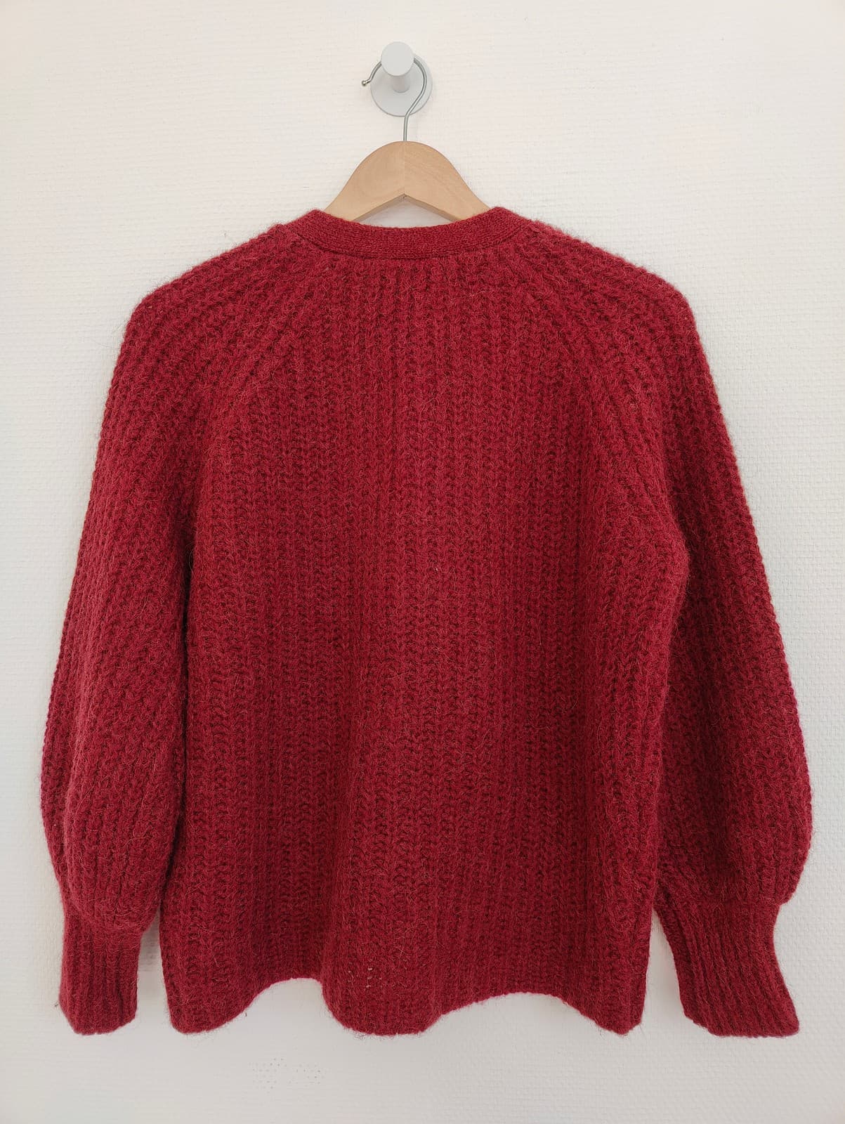 Gilet en maille alpaga bordeaux Sézane – Taille XXS — photo 4