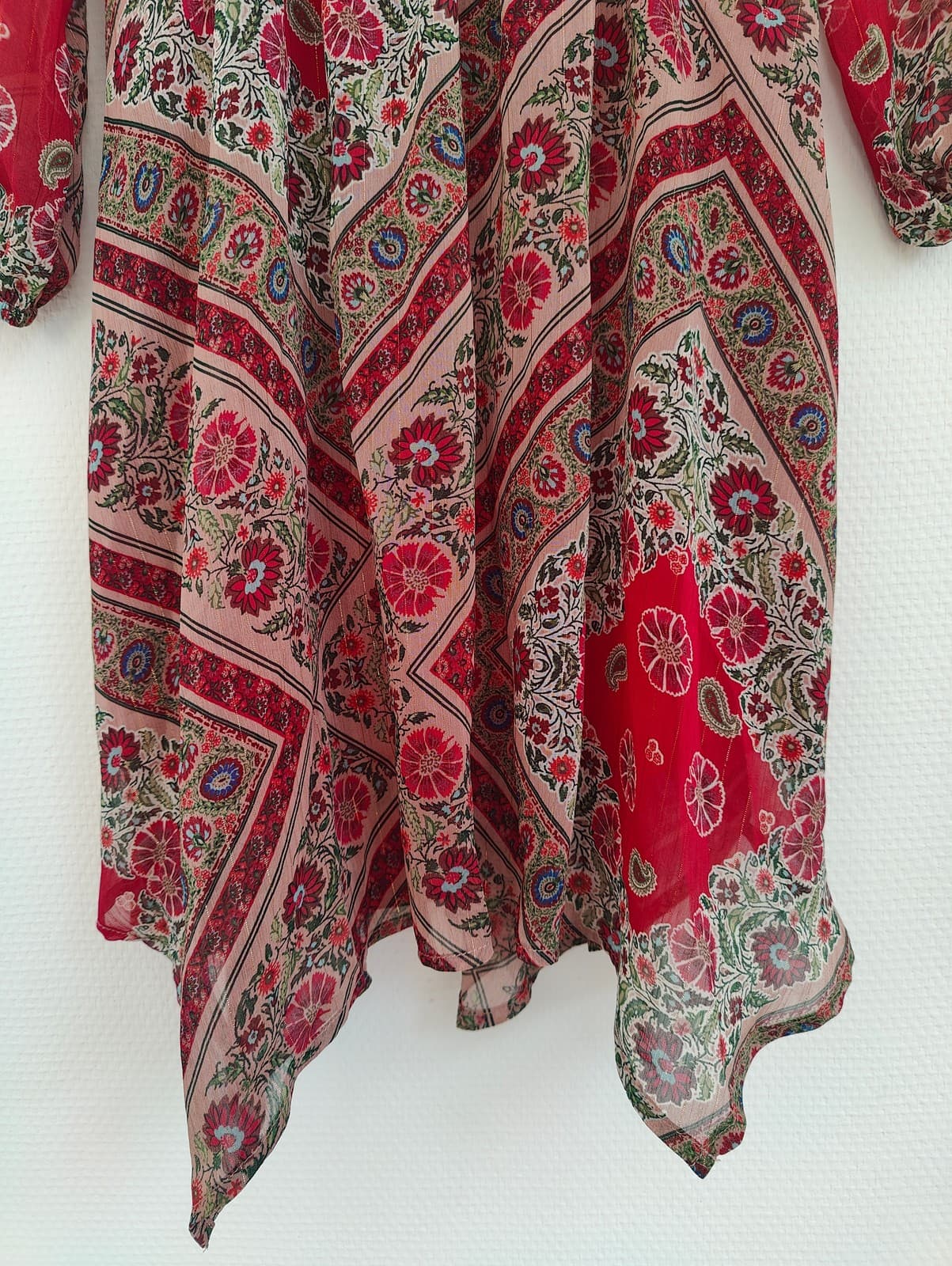Robe à imprimé cachemire rouge Springfield – Taille S — photo 3
