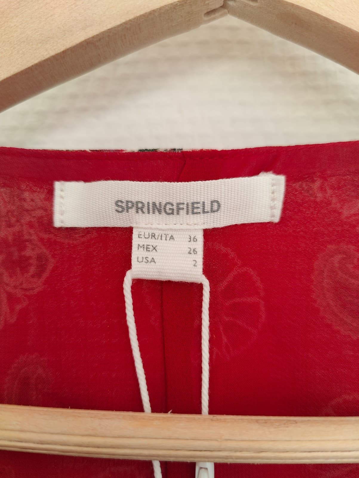 Robe à imprimé cachemire rouge Springfield – Taille S — photo 4