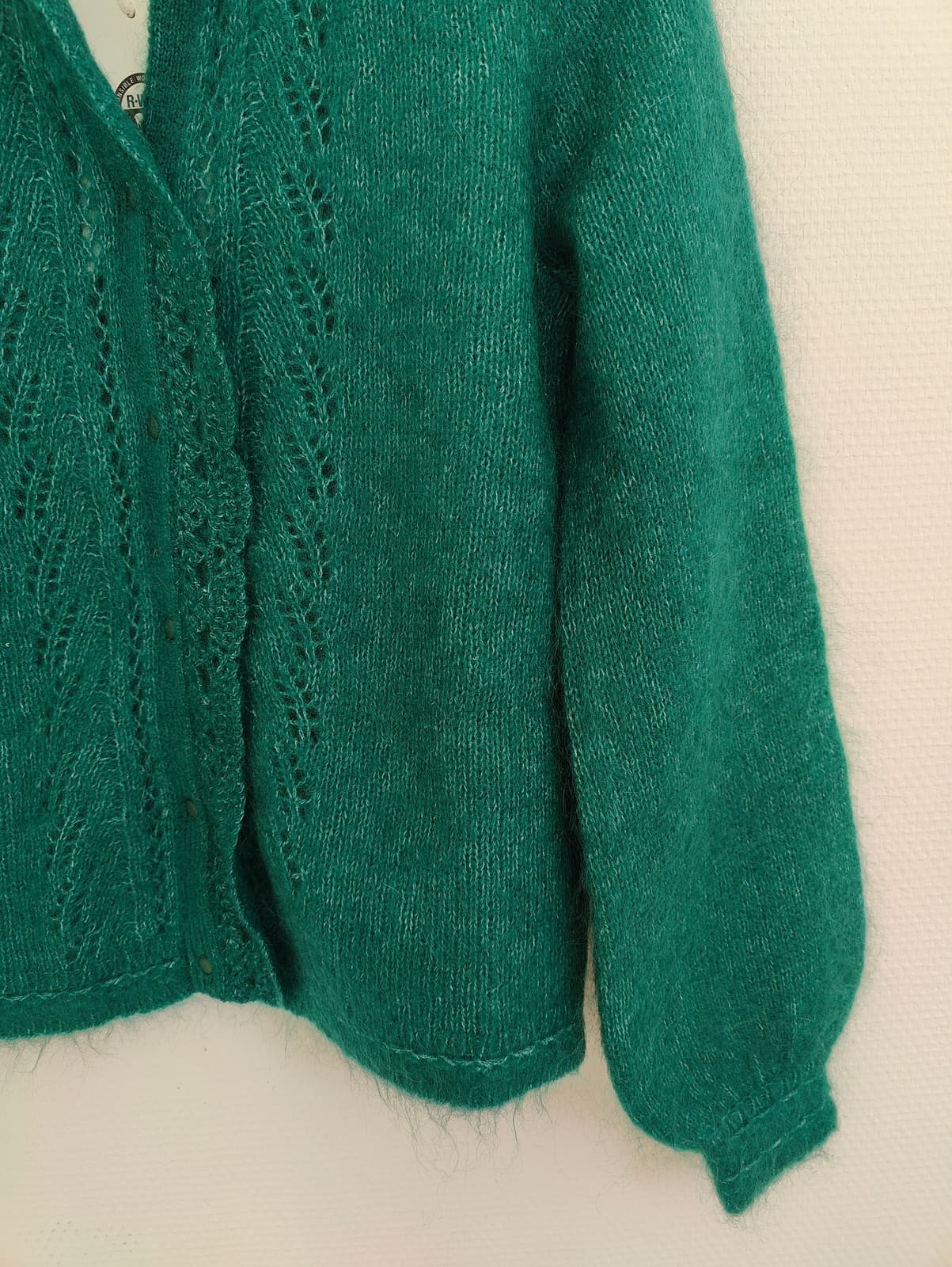 Gilet en mohair vert à col montant Sézane – Taille S — photo 3