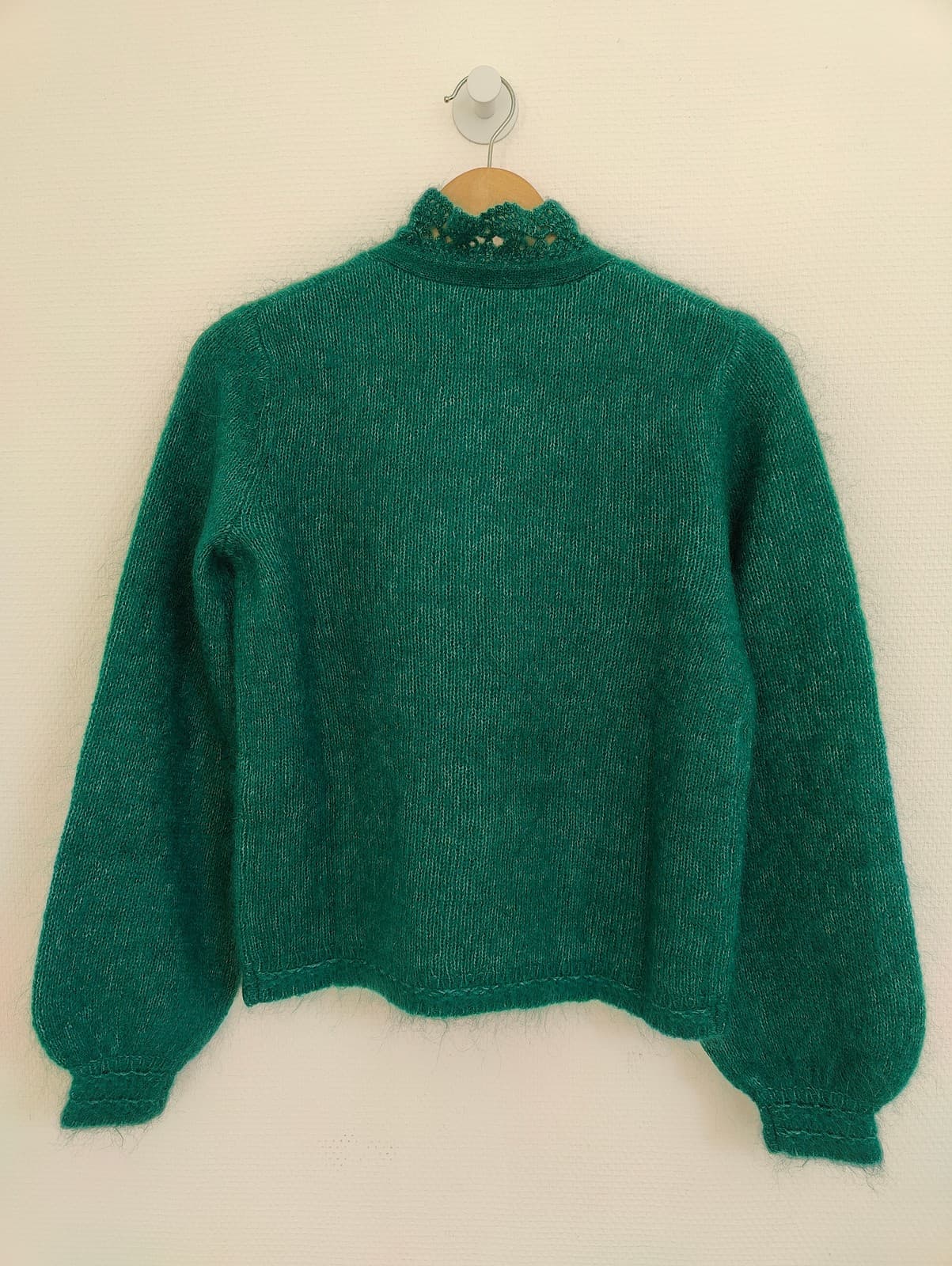 Gilet en mohair vert à col montant Sézane – Taille S — photo 4