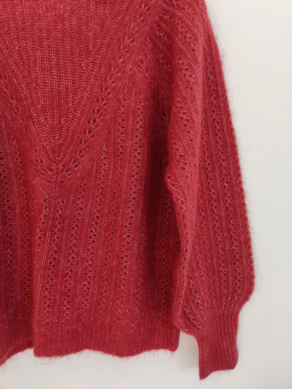 Pull en mohair rouge framboise Sézane – Taille XXL — photo 3