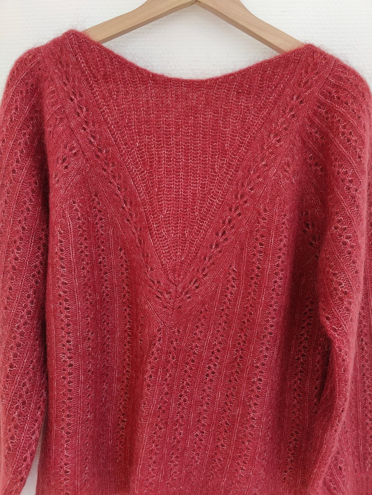 Pull en mohair rouge framboise Sézane – Taille XXL — photo 2