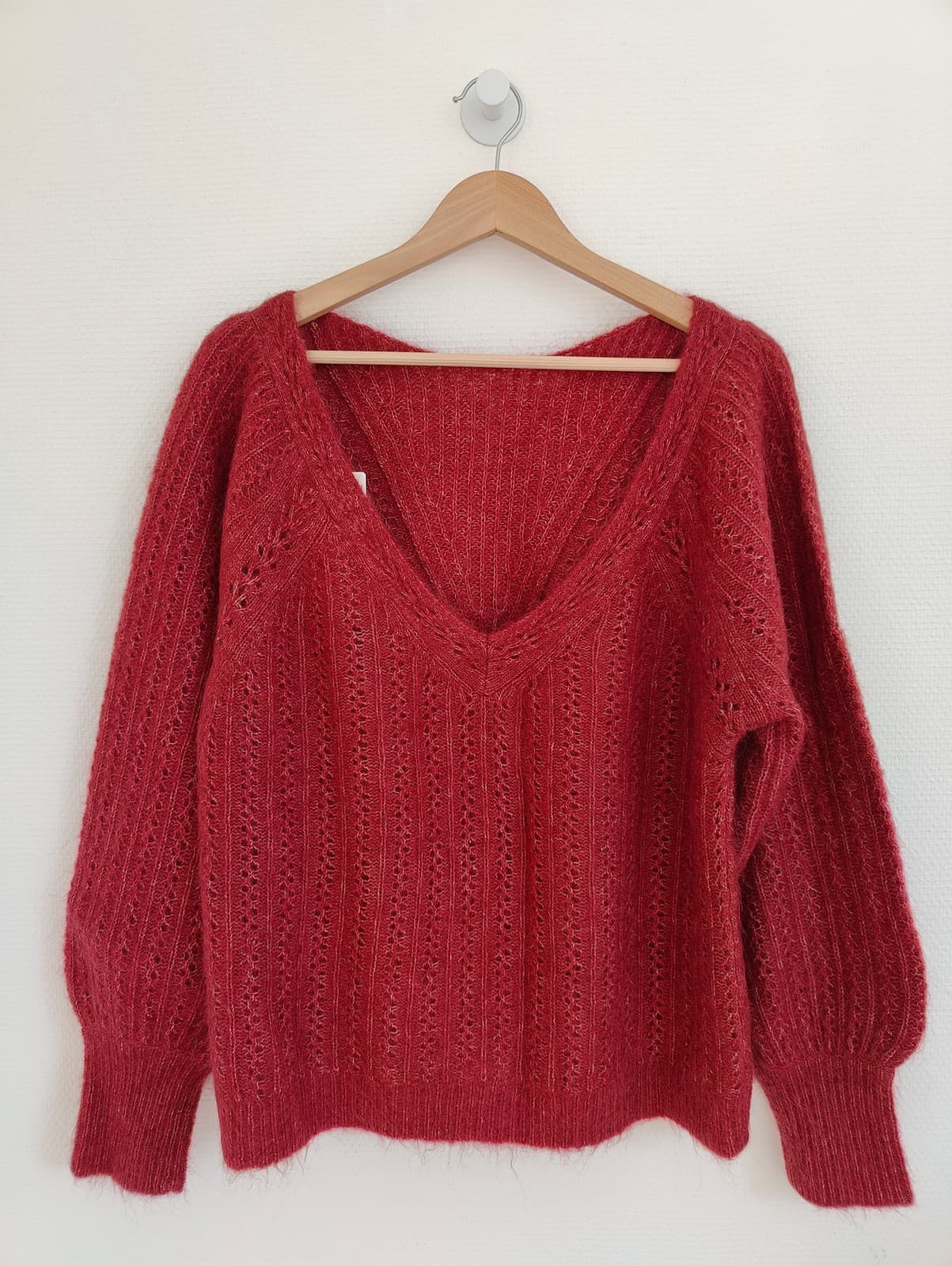 Pull en mohair rouge framboise Sézane – Taille XXL — photo 4