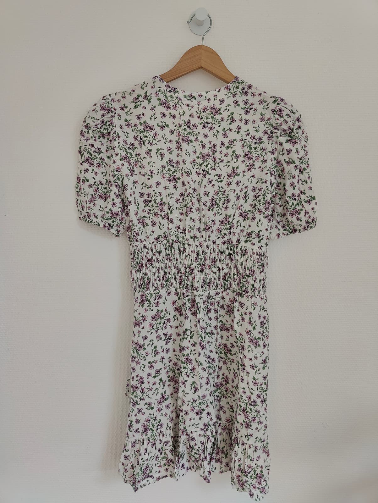 Robe courte fleurie froncée Stradivarius – Taille L — photo 5