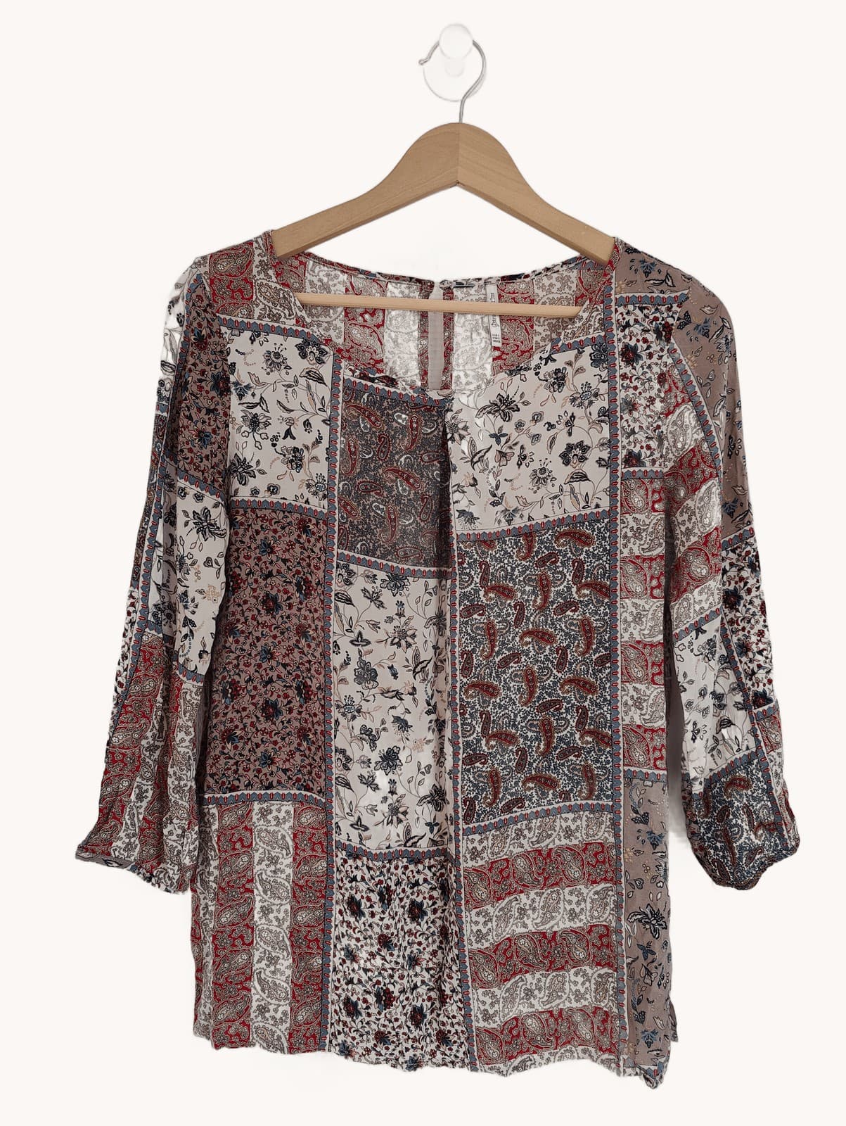 Blouse à motif patchwork Stradivarius – Taille S — photo 1
