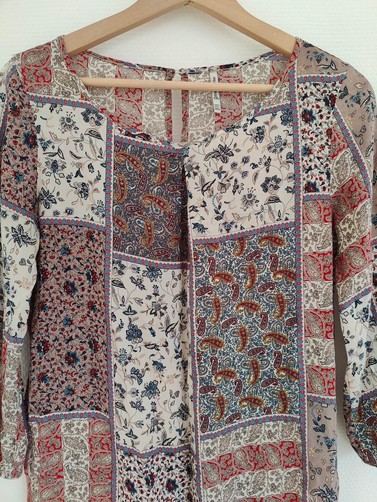 Blouse à motif patchwork Stradivarius – Taille S — photo 2