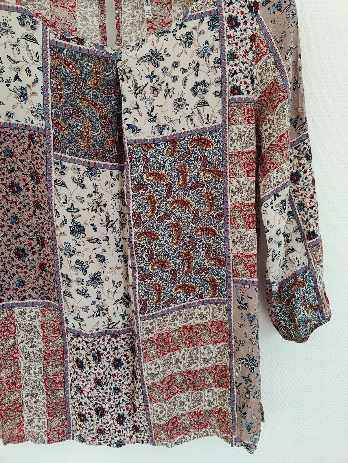 Blouse à motif patchwork Stradivarius – Taille S — photo 3