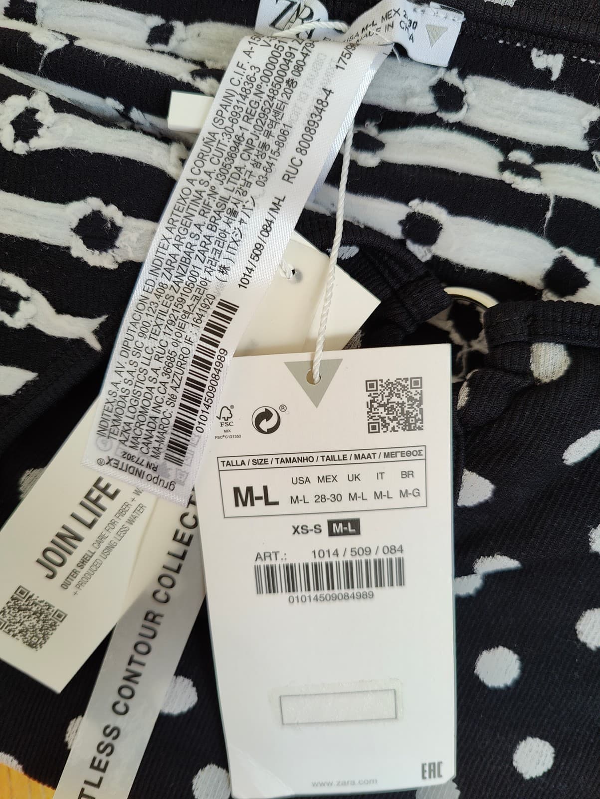 Robe à pois noir et blanc Zara – Taille M/L — photo 5