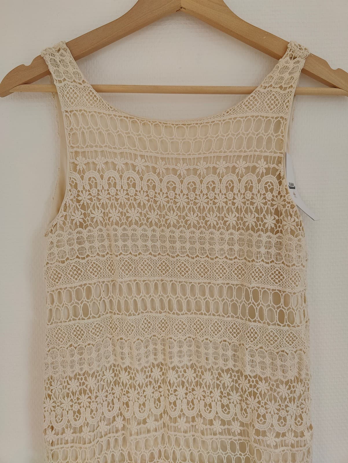 Robe en crochet dentelle écru Pull & Bear – Taille S — photo 2