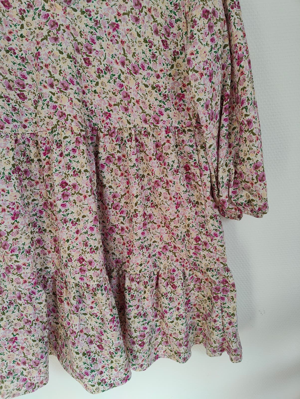Robe Mango babydoll à imprimé fleuri rose – Taille S — photo 3