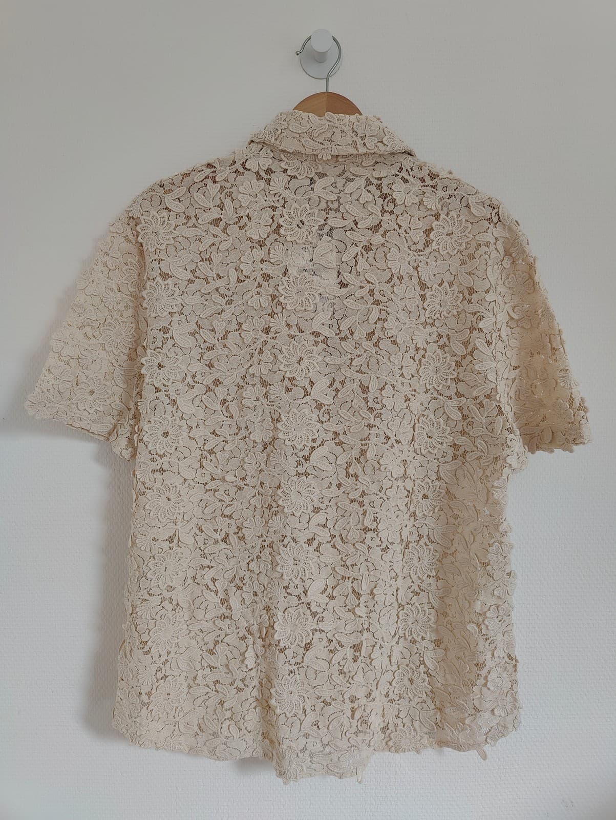 Chemise en dentelle écrue Zara – Taille S — photo 5