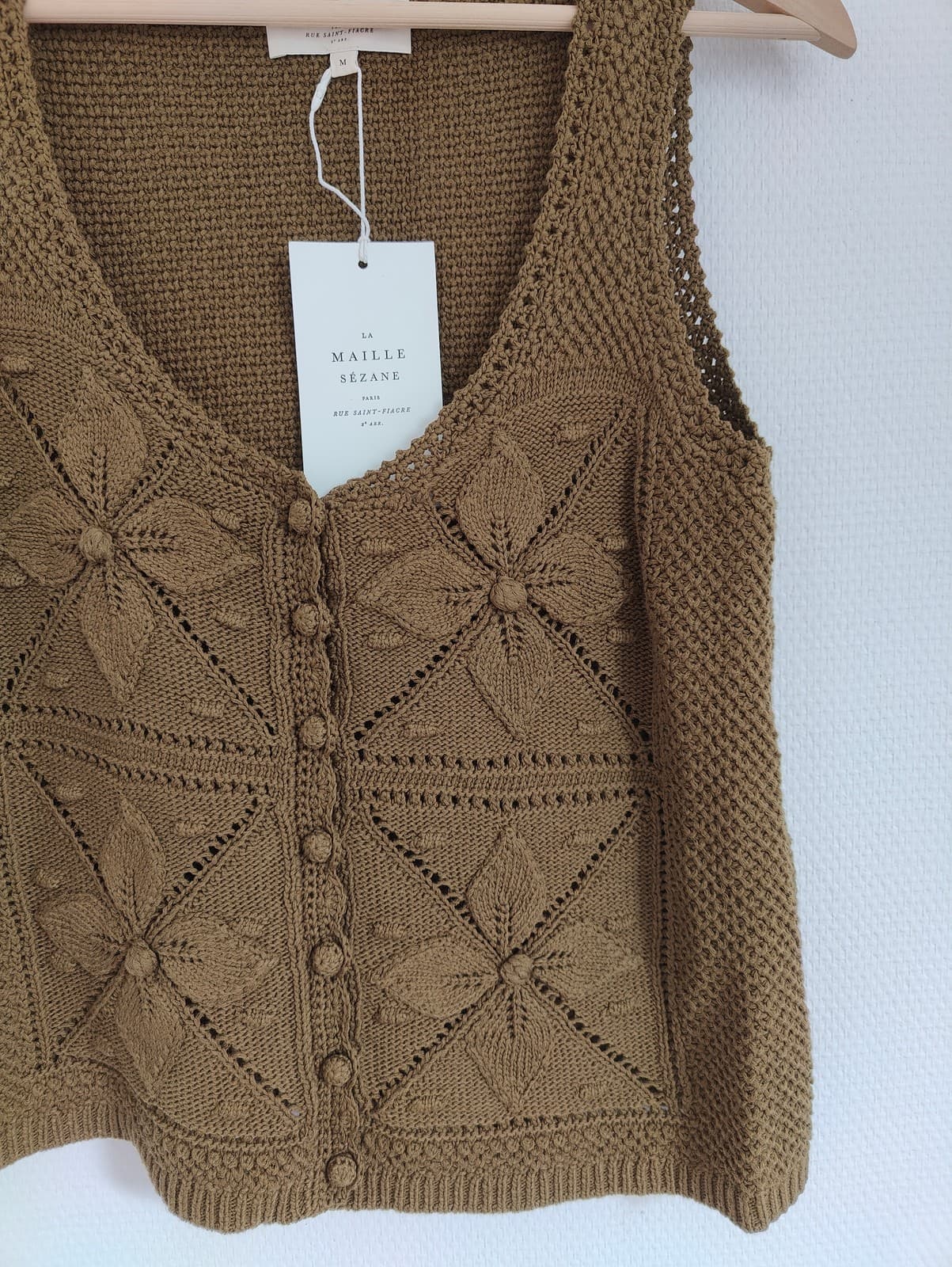 Top en maille boutonné Sézane – Taille M  — photo 2