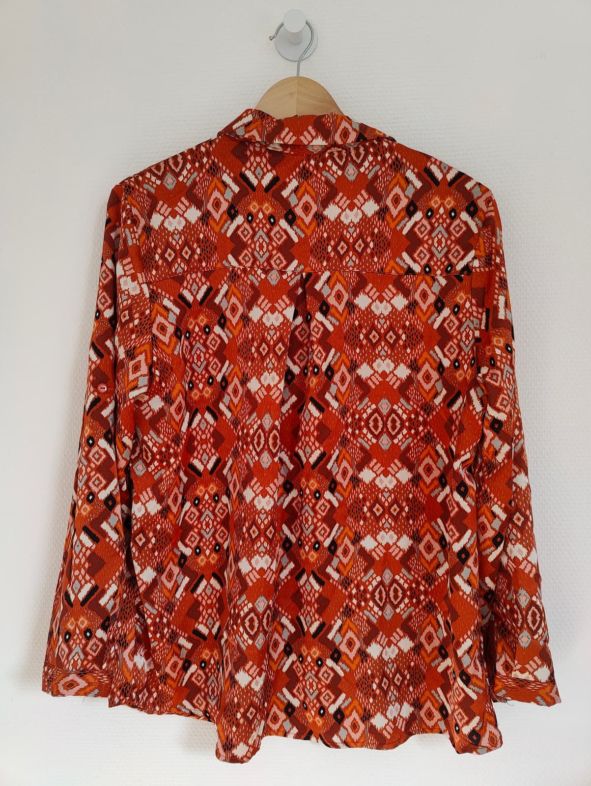 Chemise à imprimé ethnique orange Christy – Taille 2 — photo 5