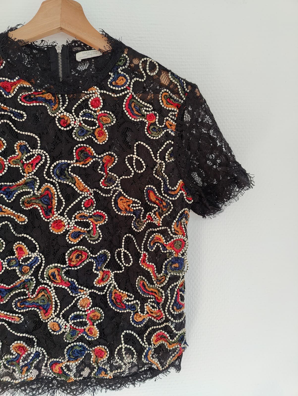 Top Zara en dentelle brodée – Taille M — photo 2