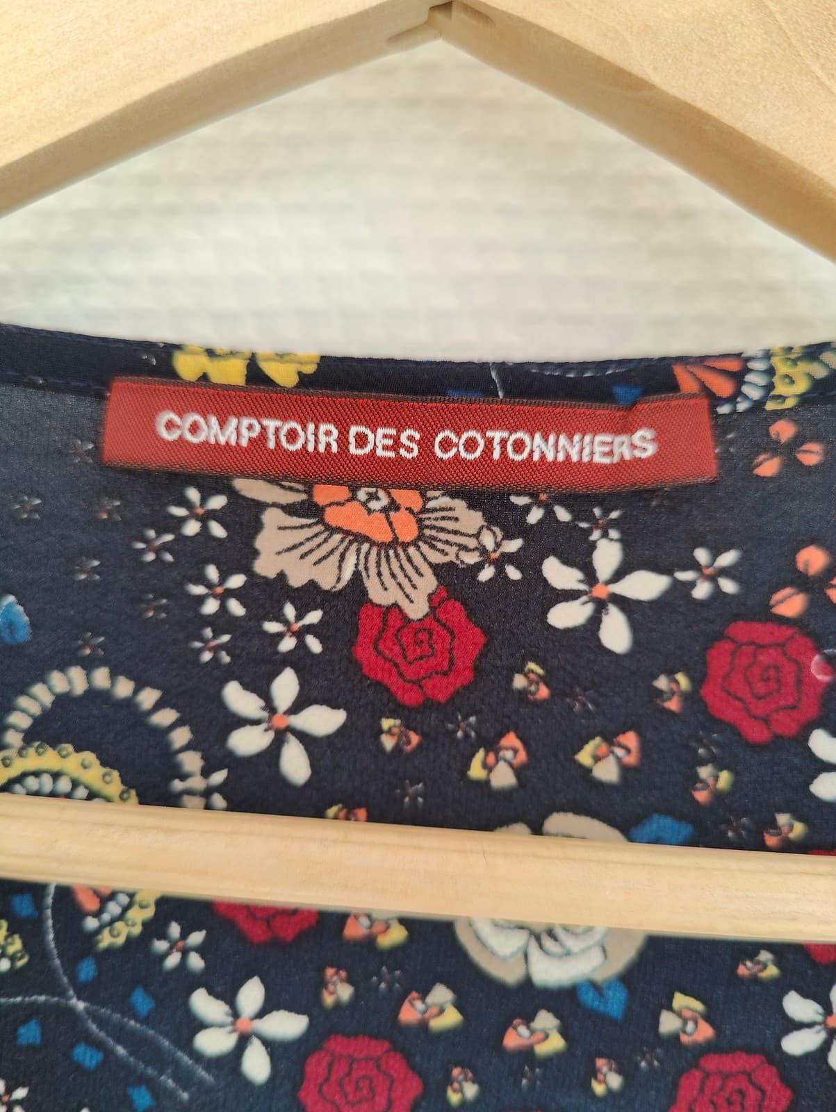 Blouse fleurie bleu marine Comptoir des Cotonniers – Taille 34 — photo 5