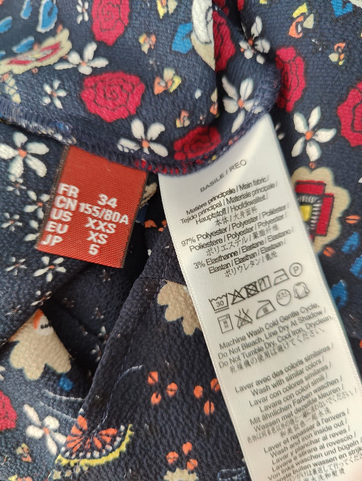 Blouse fleurie bleu marine Comptoir des Cotonniers – Taille 34 — photo 6