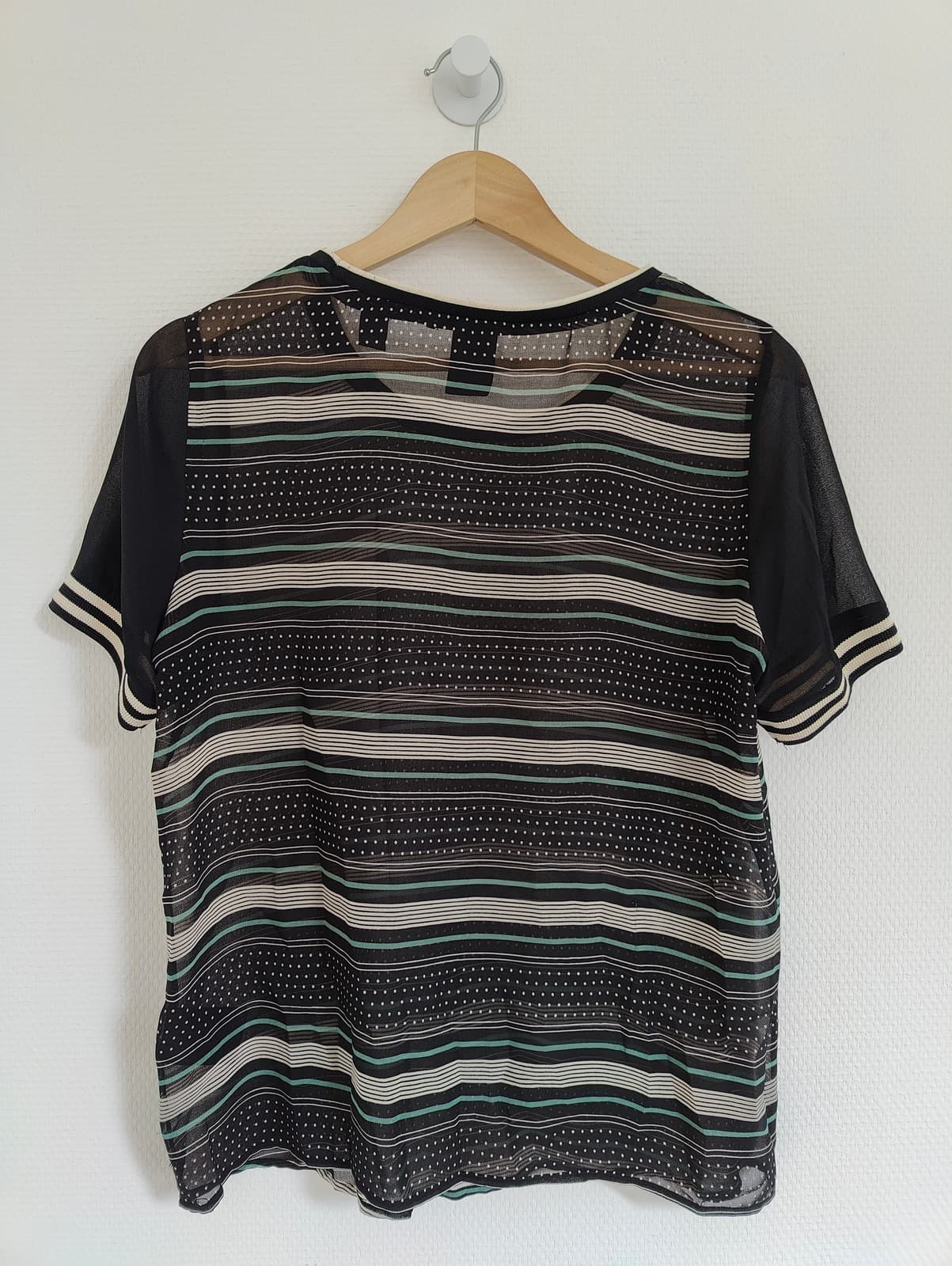 Top rayé noir et crème en voile Scotch & Soda – Taille 1 — photo 5